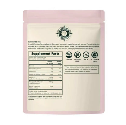 Vital Source Feminine Balance Gummies - Hawaiian Pineapple 60 Count